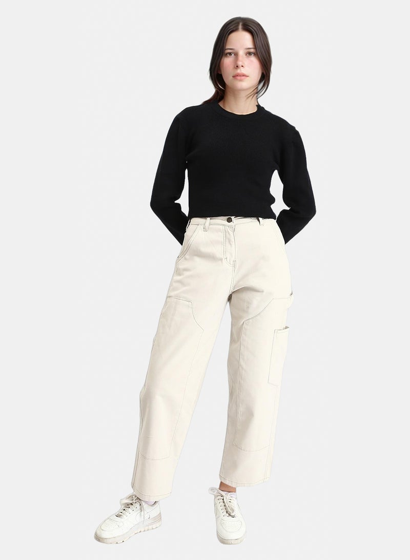 Ravin Women Cropped Long Sleeve Knit Pullover - Image 5